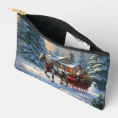 Weihnachten Ein Pferd Sleigh Santa Zubehörtasche (Offen)