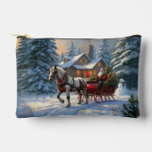 Weihnachten Ein Pferd Sleigh Santa Zubehörtasche (Vorderseite)