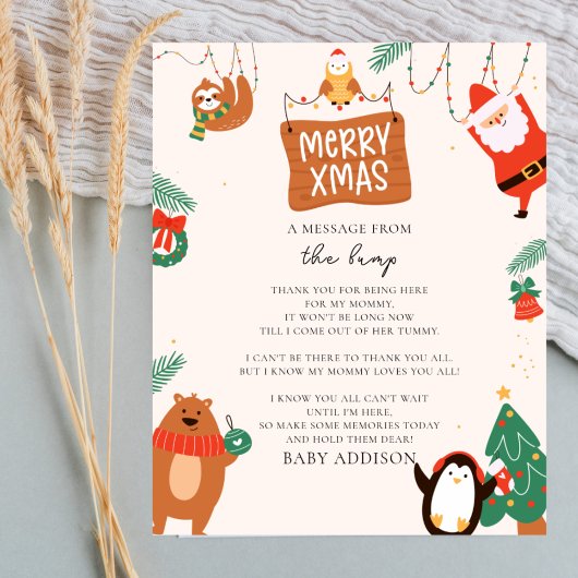 Weihnachten, eine Botschaft aus dem Spumpfzeichen Poster