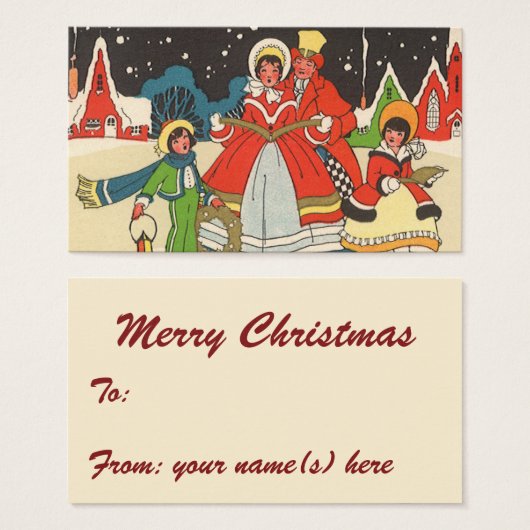 Weihnachten, eine Familie singende Musik Carols (Vorne & Hinten)