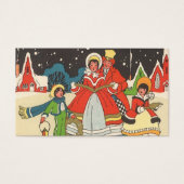 Weihnachten, eine Familie singende Musik Carols (Vorderseite)