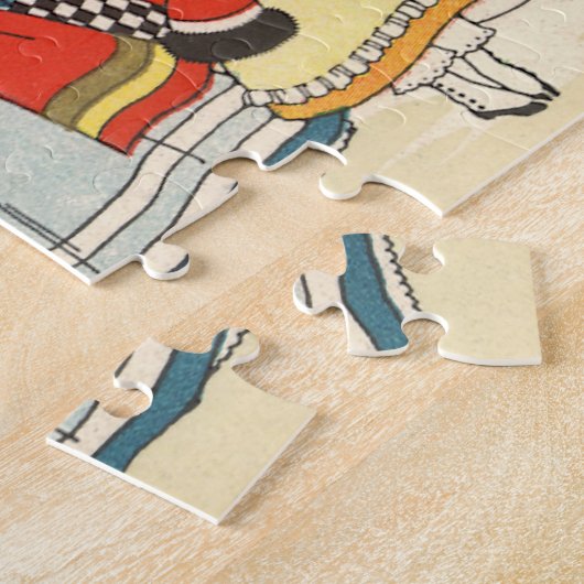 Weihnachten, eine Familie singende Musik Carols Puzzle (Seite)