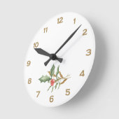 Weihnachten einfach botanisch runde wanduhr (Winkel)