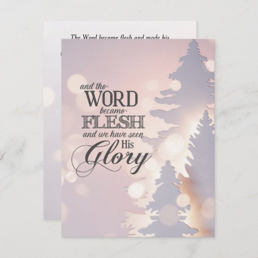 Weihnachten Einfache Bäume Christliche Verse flach (Vorne/Hinten)