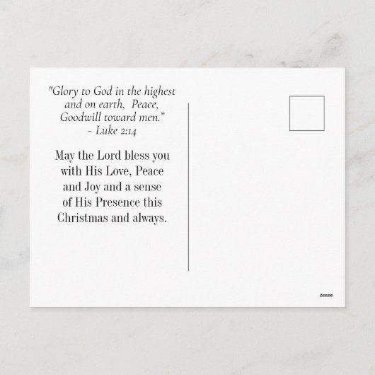 Weihnachten Einfache Glockengrüne Design Bibel Ver (Rückseite)