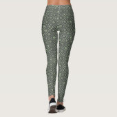 Weihnachten Einfache grüne Schneeflocke Wintermust Leggings (Rückseite)
