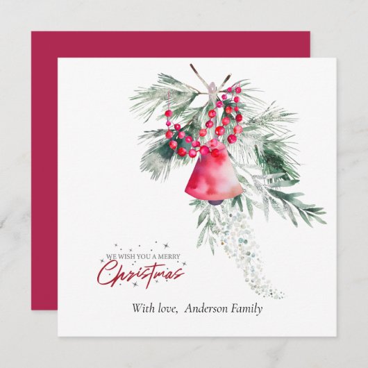 Weihnachten Einfache Grünflächen Design Bibel Vers (Vorne/Hinten)