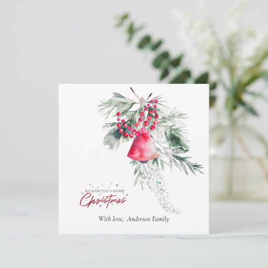 Weihnachten Einfache Grünflächen Design Bibel Vers (Stehend Vorderseite)