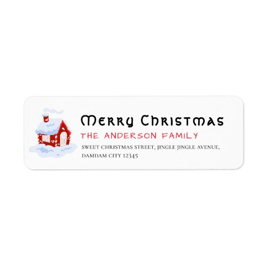 Weihnachten Einfache Rücksendeadresse (Vorne)