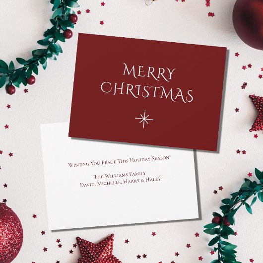 Weihnachten Einfache Schneeflocke Elegant Rot