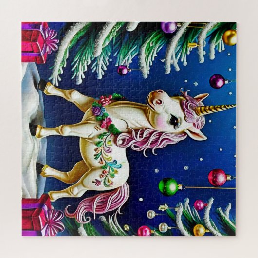 Weihnachten einhorchen puzzle (Horizontal)