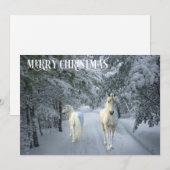 Weihnachten Einhorn Fantasy Winter Landschaft (Vorne/Hinten)