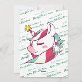 Weihnachten Einhorn Fügen Sie Ihr eigenes Foto hin (Rückseite)