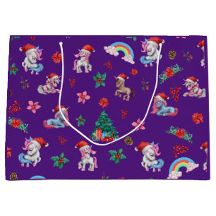 Weihnachten Einhorn Geschenk Wrapping Magischer Fe Große Geschenktüte