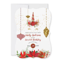 Weihnachten Einhorn Gesicht Geburtstag Red Gold Sp