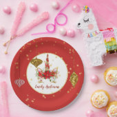 Weihnachten Einhorn Gesicht Personalisiertes Party Pappteller (Party)