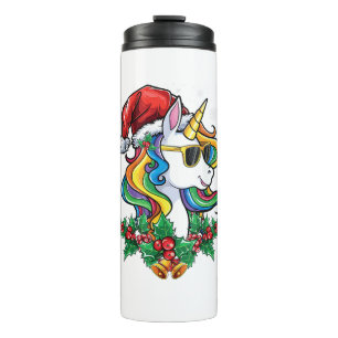Weihnachten Einhorn Girls Boys Weihnachten Niedlic Thermosbecher