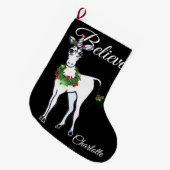 Weihnachten Einhorn, glauben Große Weihnachtszeit  Großer Weihnachtsstrumpf (Vorderansicht (hängend))