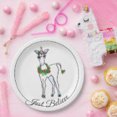 Weihnachten Einhorn, glauben Sie nur Pappteller (Party)