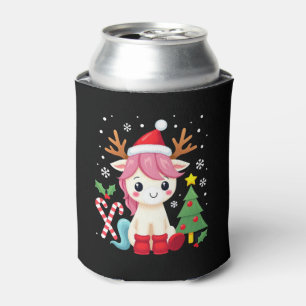Weihnachten Einhorn Niedlich Magische Weihnachtsmä Dosenkühler