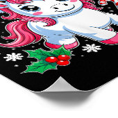 Weihnachten Einhorn Niedlich Magische Weihnachtsmä Poster (Ecke)