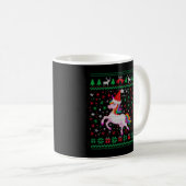Weihnachten Einhorn Outfit Funny Christmas Muster Kaffeetasse (VorderseiteRechts)