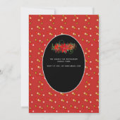 Weihnachten Einhorn Party Red Gold Spaß Moderne Einladung (Rückseite)