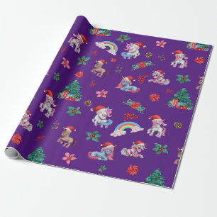 Weihnachten Einhorn Weihnachtswrapping Paper Kinde Geschenkpapier