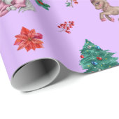 Weihnachten Einhorn Weihnachtswrapping Paper Kinde Geschenkpapier (Rolleneckpunkt)