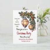 Weihnachten einladen einladung (Stehend Vorderseite)