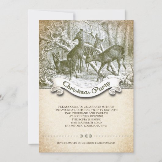 Weihnachten Einladung (Vorderseite)