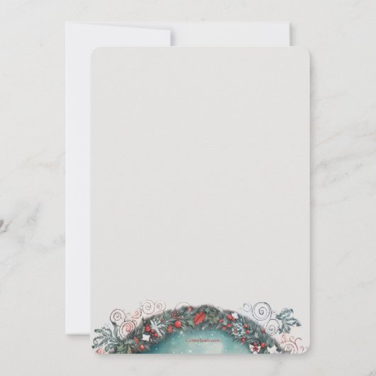 Weihnachten Einladung (Rückseite)