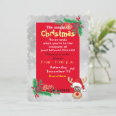 Weihnachten Einladung (Stehend Vorderseite)