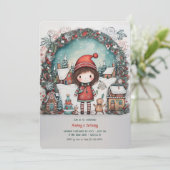 Weihnachten Einladung (Stehend Vorderseite)