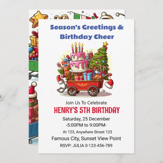 Weihnachten - Einladung (Vorne/Hinten)