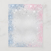 Weihnachten - Einladung eines silberblauen Jungen (Rückseite)