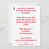 Weihnachten Einladung tropischen Ananas Baum (Rückseite)