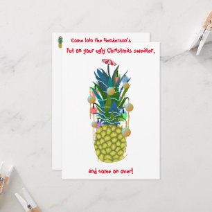 Weihnachten Einladung tropischen Ananas Baum