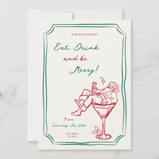 Weihnachten - Einladung von Weihnachten Martini (Vorderseite)