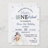 Weihnachten Einladung zum ersten Geburtstag (Vorderseite)