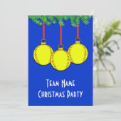 Weihnachten Einladungen für Fastpech Softball (Stehend Vorderseite)