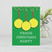 Weihnachten Einladungen für Tennis (Stehend Vorderseite)