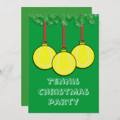 Weihnachten Einladungen für Tennis (Vorne/Hinten)