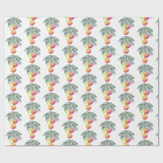 Weihnachten Einzigartiges Wasserfarbenmagenta Geschenkpapier (Flach)