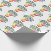 Weihnachten Einzigartiges Wasserfarbenmagenta Geschenkpapier (Ecke)