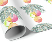 Weihnachten Einzigartiges Wasserfarbenmagenta Geschenkpapier (Rolleneckpunkt)