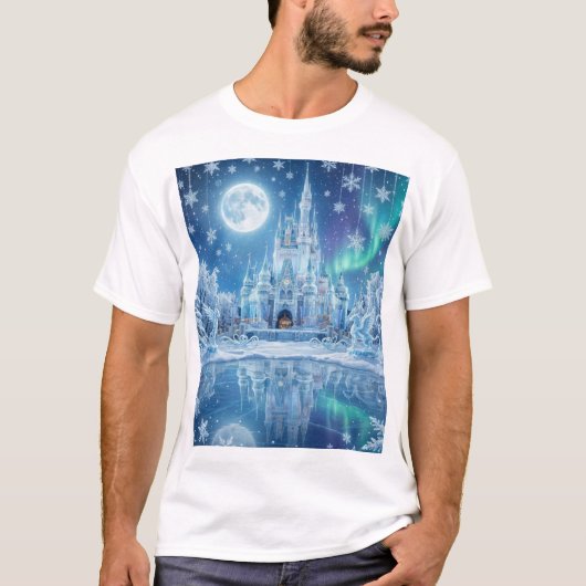 Weihnachten Eisburg – Ein Winter-Fantasiereich T-Shirt (Vorderseite)