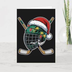 Weihnachten Eishockeyhelm Santa Xmas Männer Jungen Karte