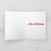 Weihnachten: Elch (schüchtern) Feiertagskarte (Innenseite)