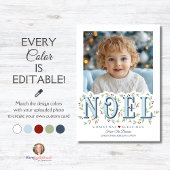 Weihnachten EleganBlue White Foto Weihnachtskarte Karte